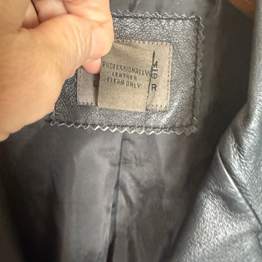 John Paul Richard Uniform Black Leather Structured Jacket Size 12 - Picture 12 of 16